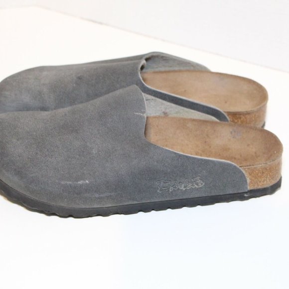 Birks Birkenstock Amsterdam Mules Slides Slip on Shoes Gray Womens Size 8 H12238 - Picture 2 of 8